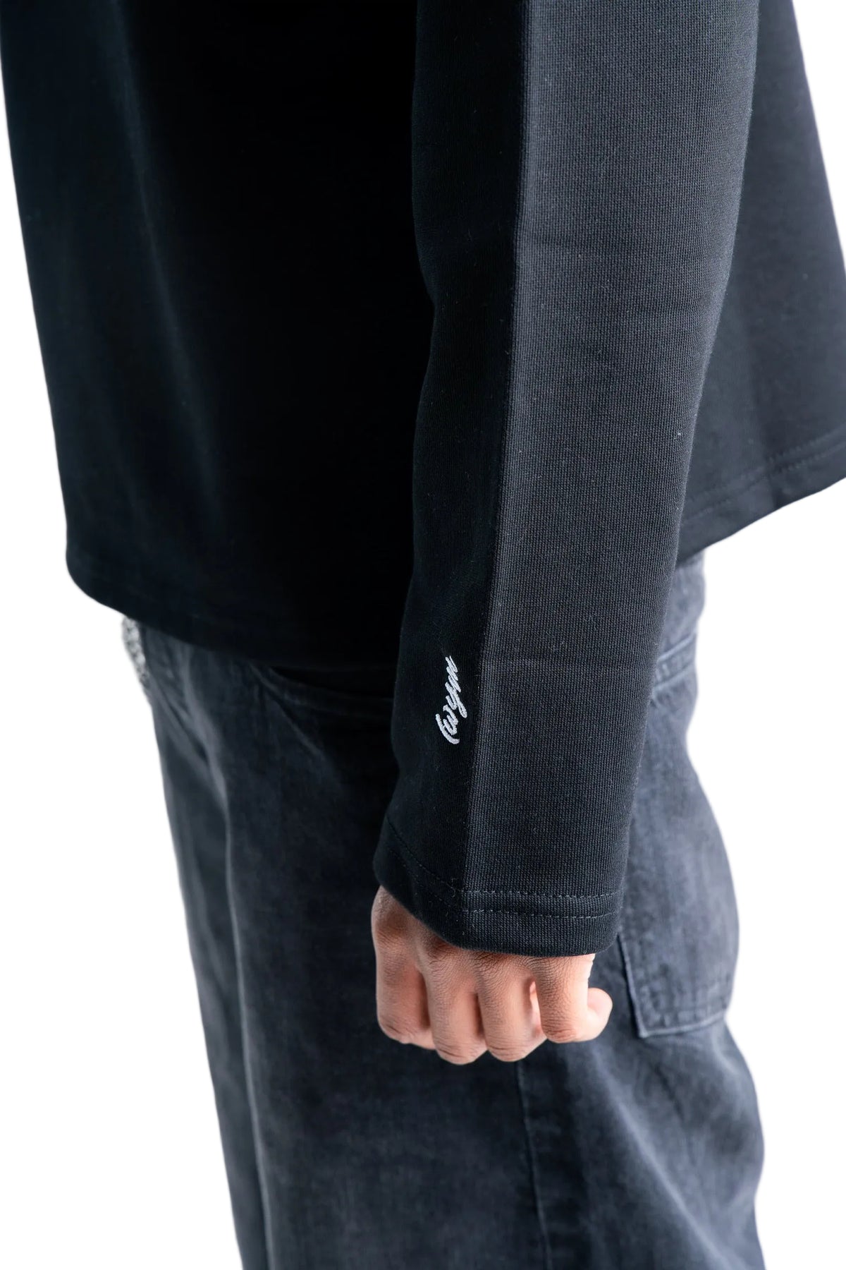 Pierre Bouelle Pierre long sleeve in black, view 4