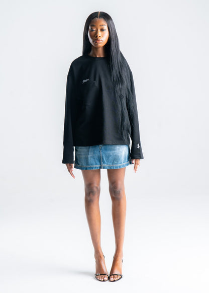 Pierre Bouelle Pierre long sleeve in black, view 3