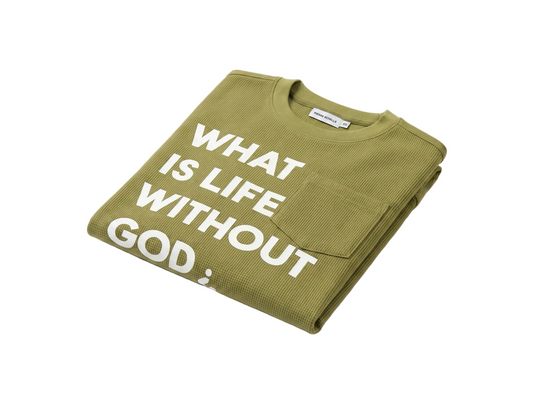 Pierre Bouelle WILWG¿ waffle knit long sleeve in military green