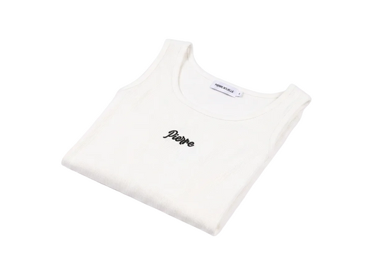 Pierre Bouelle Pierre men's tank top in white