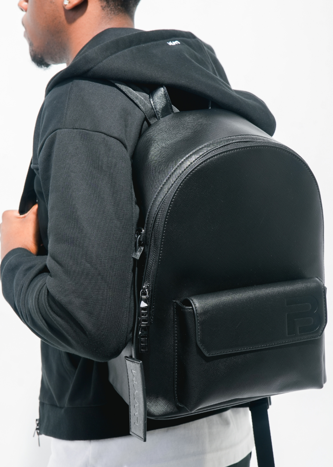 Pierre Bouelle PB saffiano leather backpack, view 3