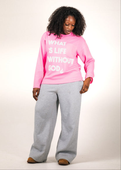 Pierre Bouelle WILWG¿ waffle knit long sleeve in pink, view 2